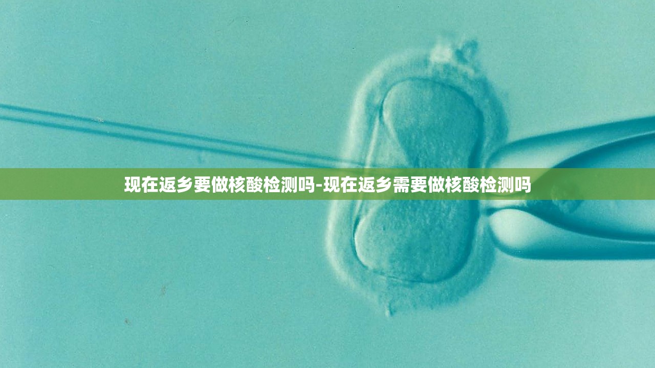 现在返乡要做核酸检测吗-现在返乡需要做核酸检测吗