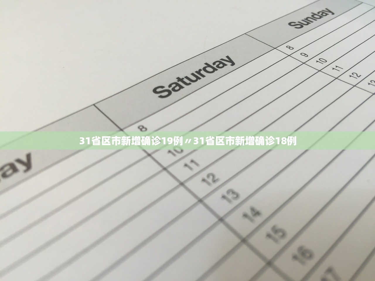 31省区市新增确诊19例〃31省区市新增确诊18例