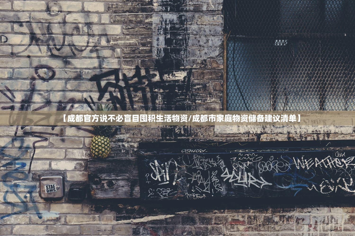 【成都官方说不必盲目囤积生活物资/成都市家庭物资储备建议清单】