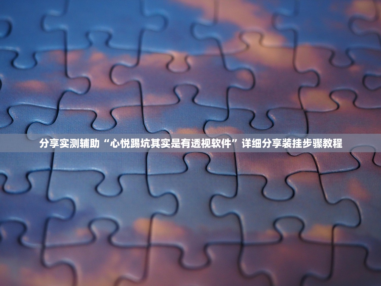 分享实测辅助“心悦踢坑其实是有透视软件”详细分享装挂步骤教程