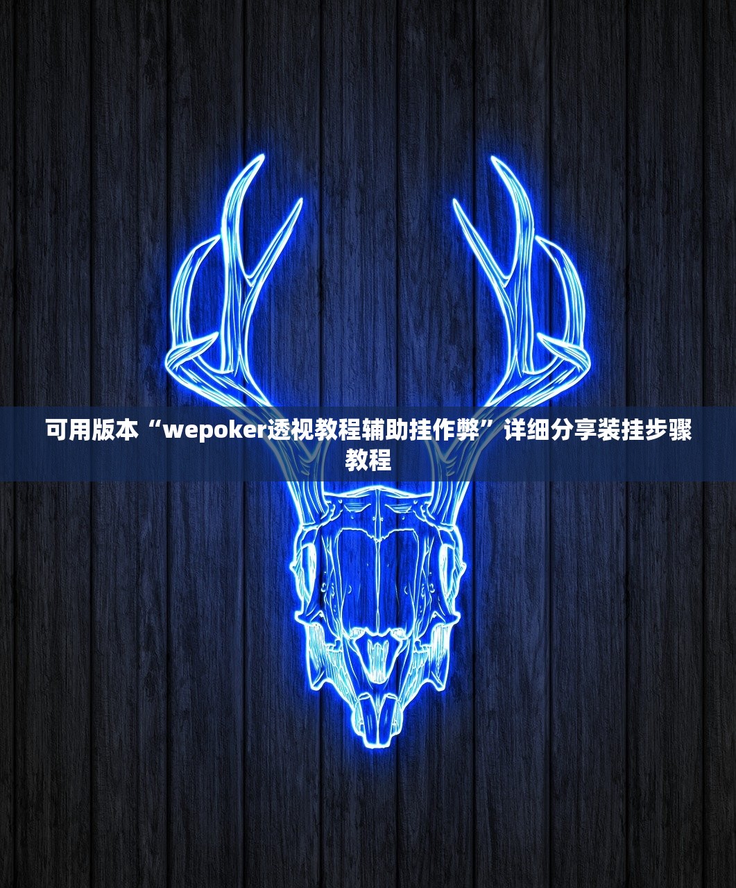 可用版本“wepoker透视教程辅助挂作弊”详细分享装挂步骤教程