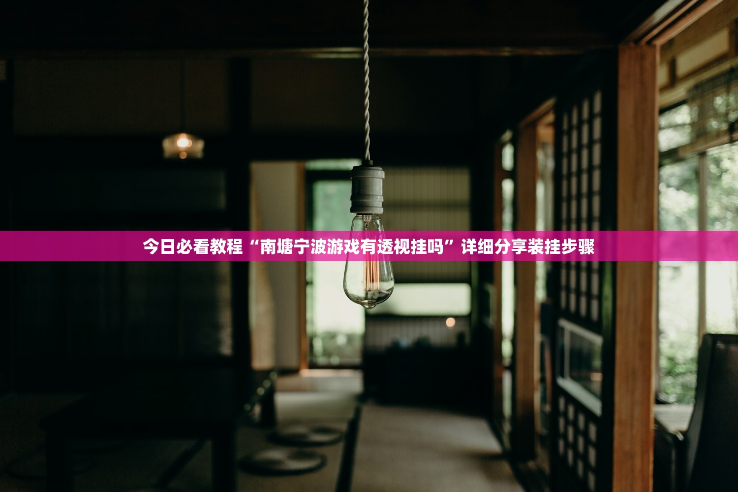 今日必看教程“南塘宁波游戏有透视挂吗”详细分享装挂步骤