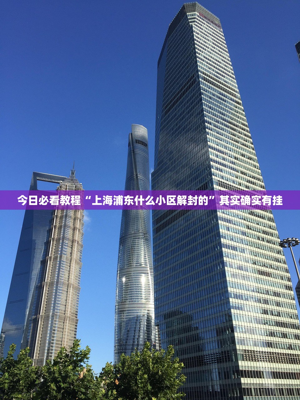 今日必看教程“上海浦东什么小区解封的”其实确实有挂