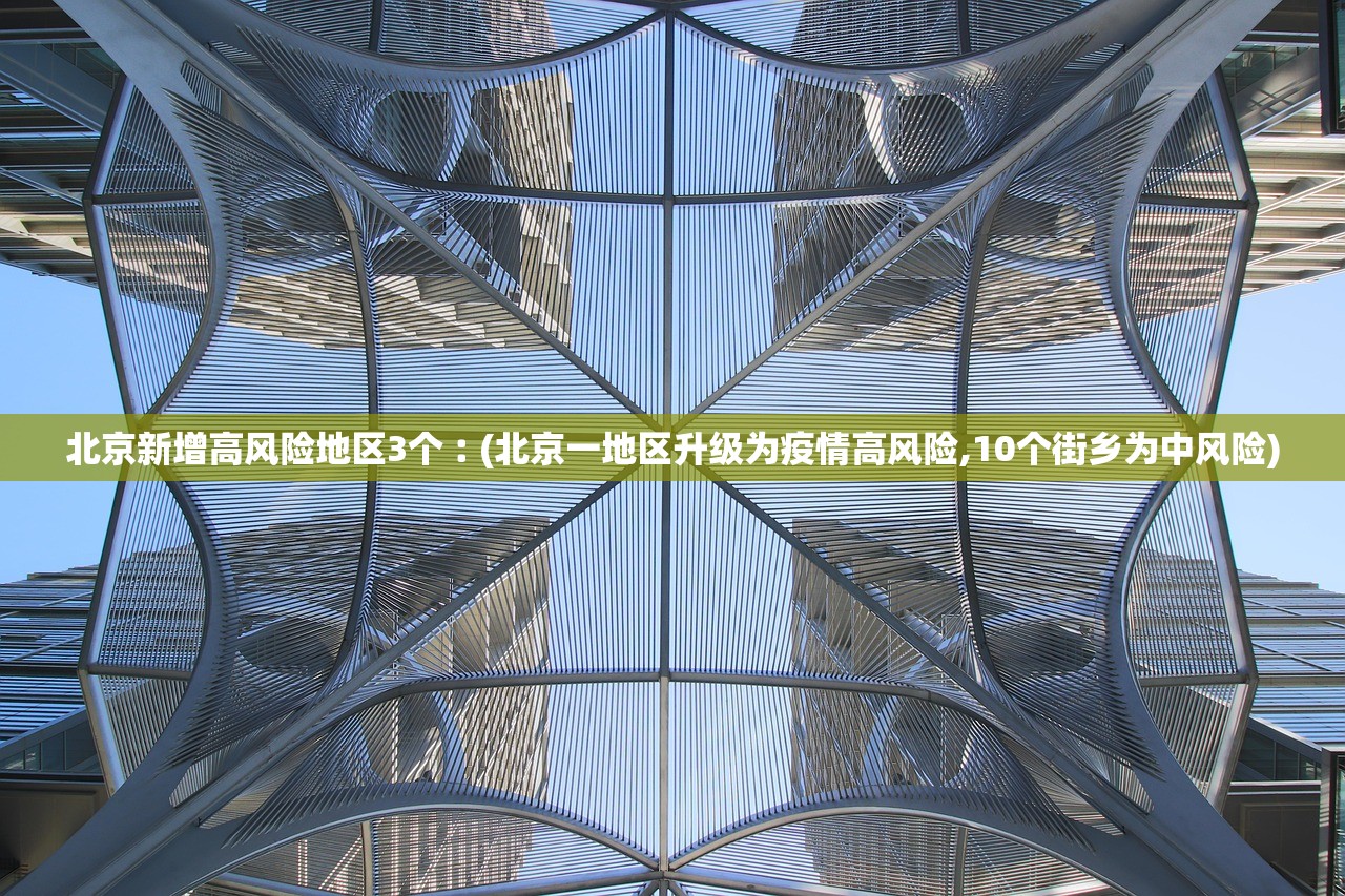 北京新增高风险地区3个︰(北京一地区升级为疫情高风险,10个街乡为中风险)