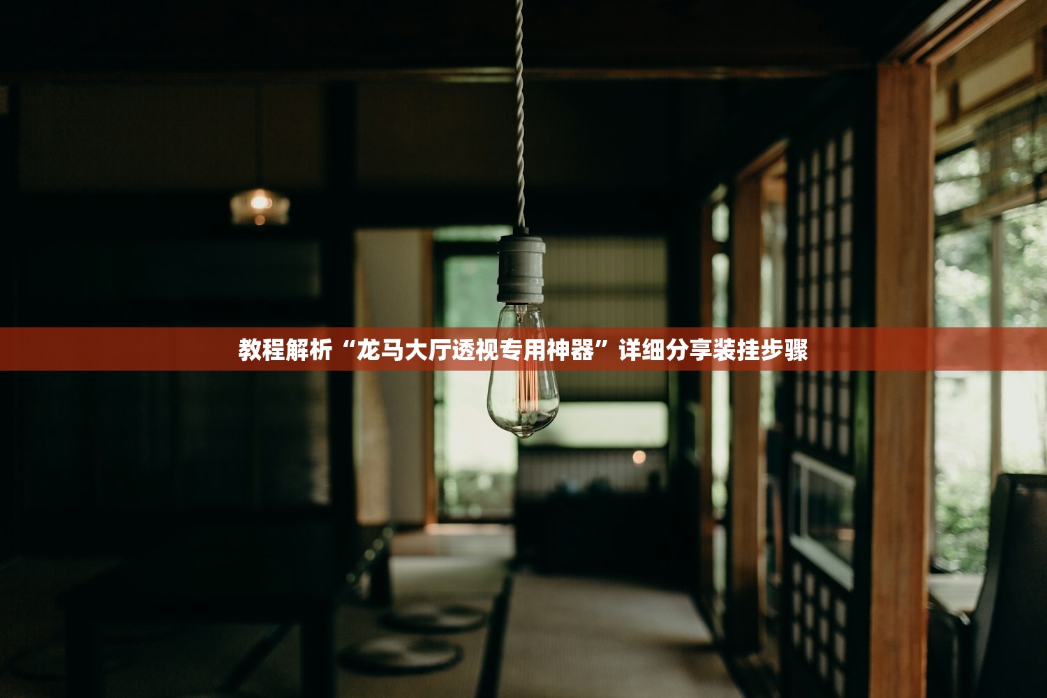 教程解析“龙马大厅透视专用神器”详细分享装挂步骤