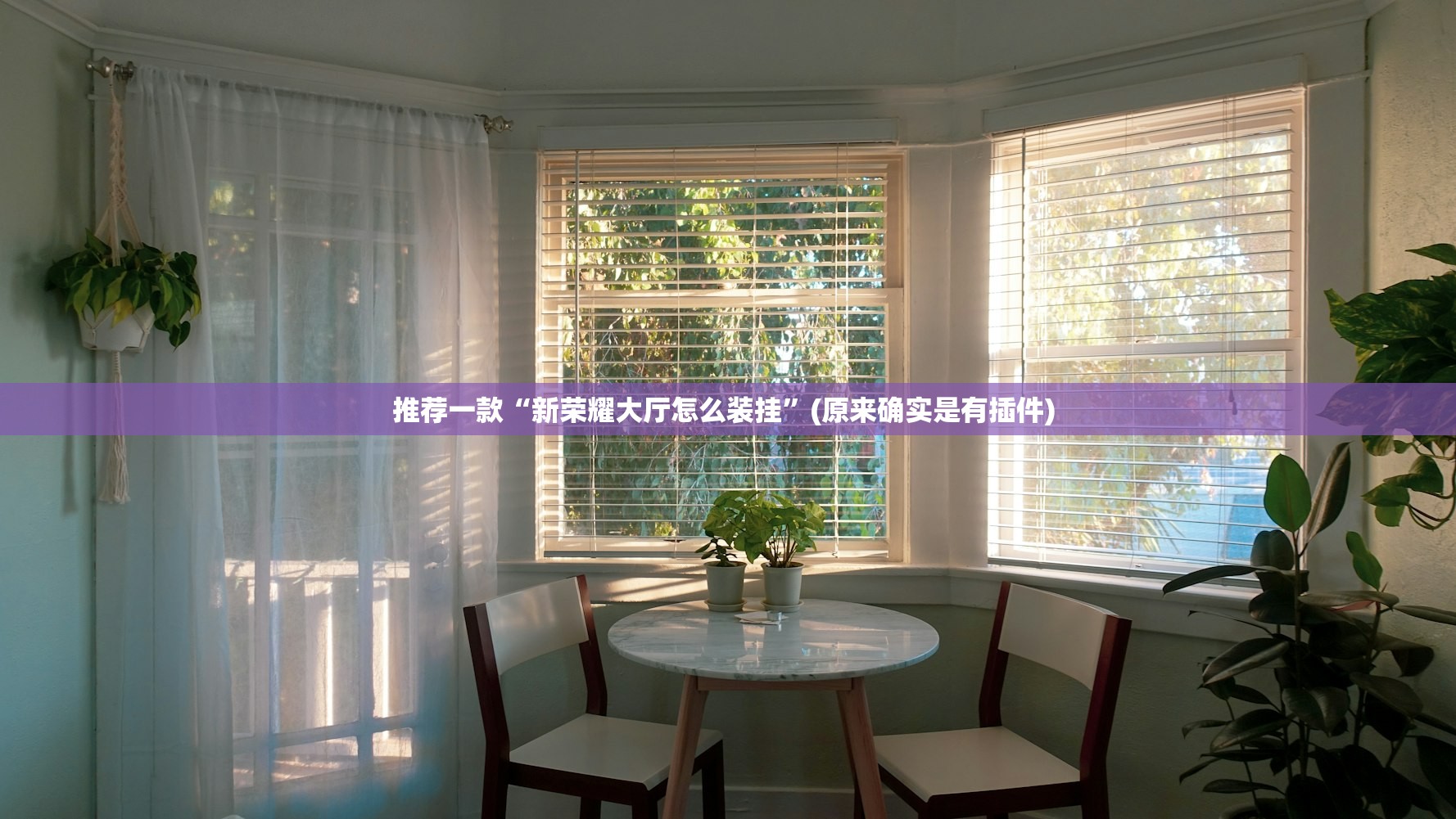 推荐一款“新荣耀大厅怎么装挂	”(原来确实是有插件) 