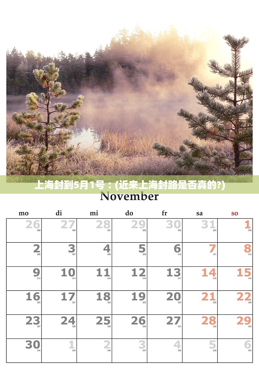 上海封到5月1号︰(近来上海封路是否真的?)