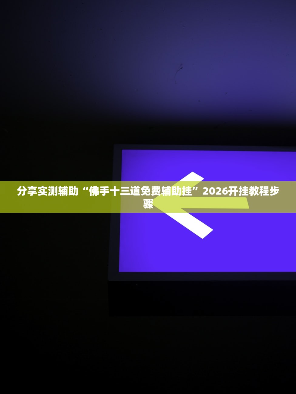 分享实测辅助“佛手十三道免费辅助挂	”2026开挂教程步骤