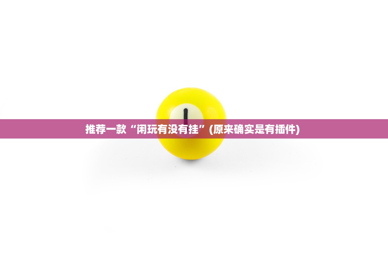 推荐一款“闲玩有没有挂”(原来确实是有插件) 