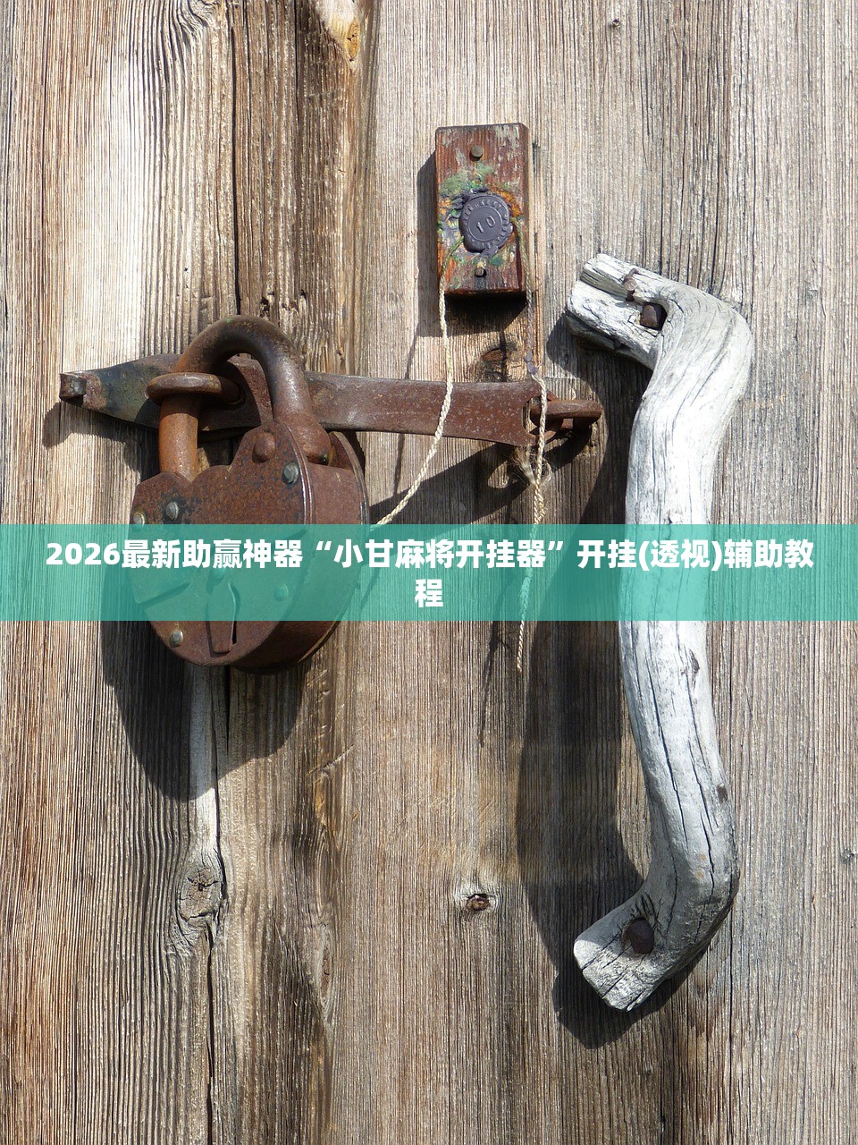 2026最新助赢神器“小甘麻将开挂器”开挂(透视)辅助教程