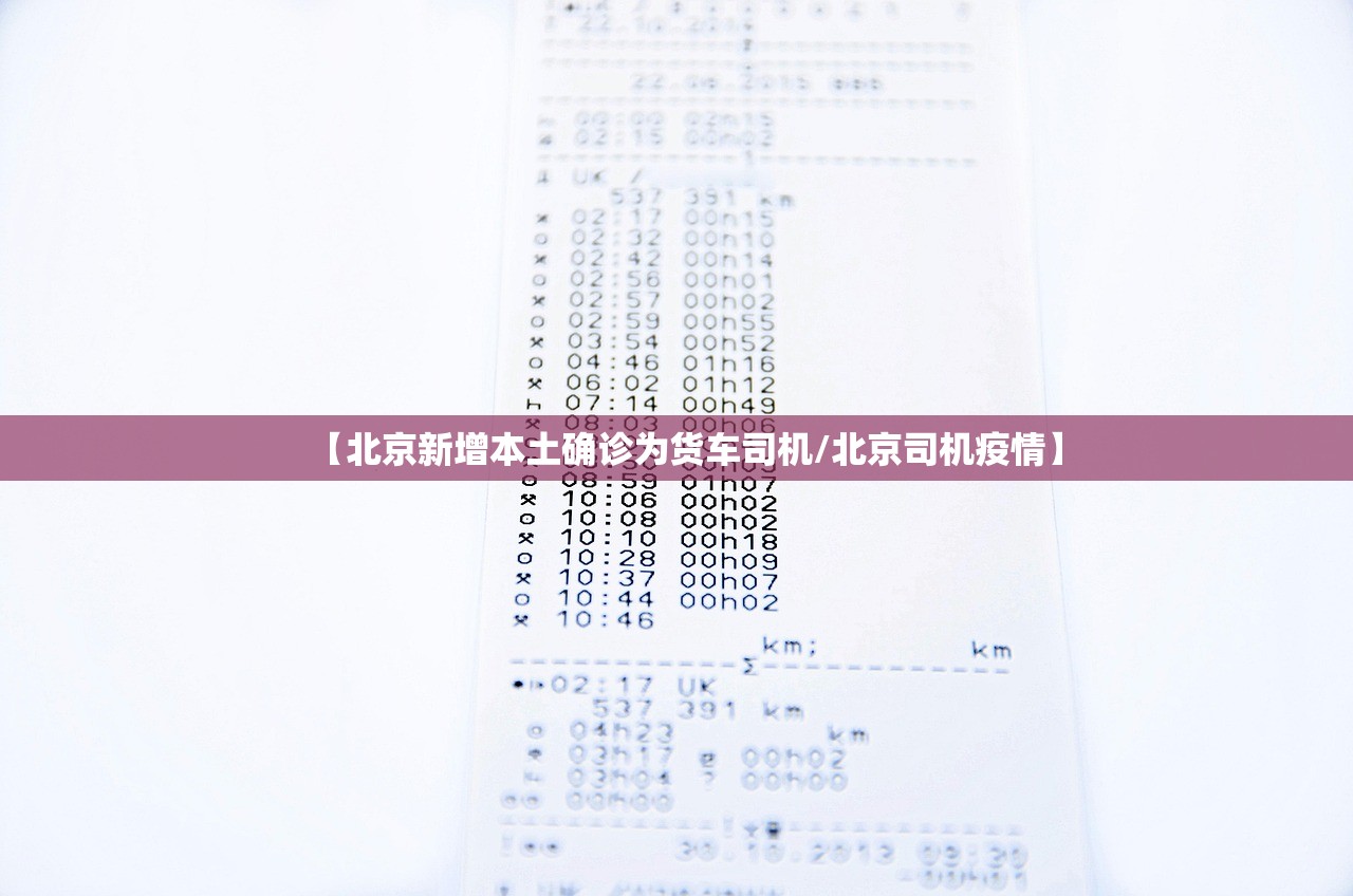 【北京新增本土确诊为货车司机/北京司机疫情】