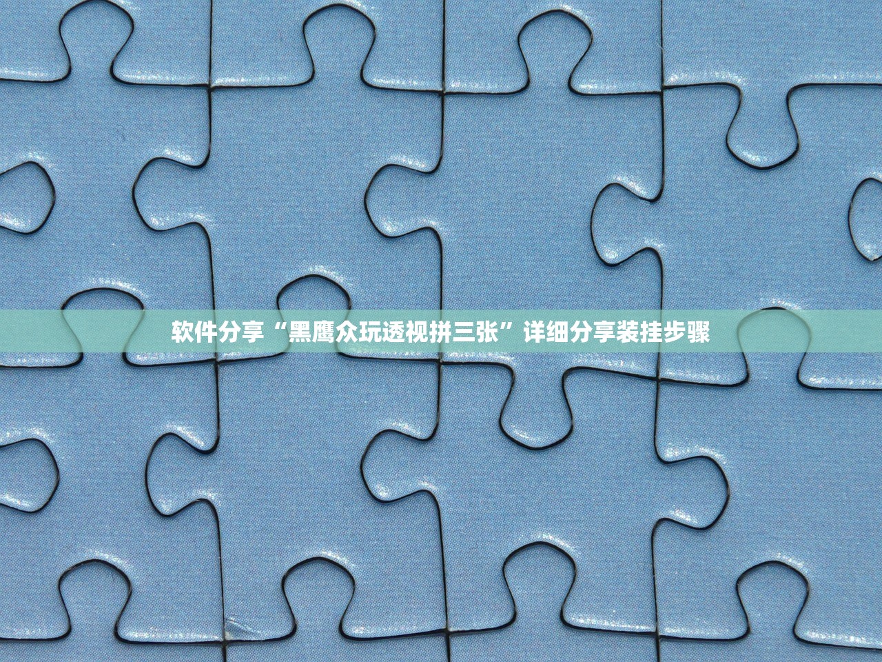 软件分享“黑鹰众玩透视拼三张”详细分享装挂步骤