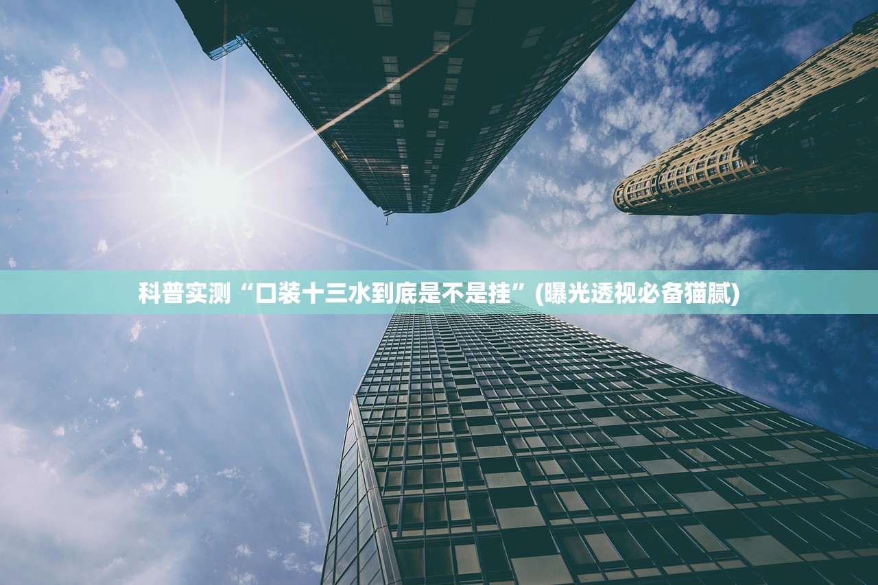科普实测“口装十三水到底是不是挂”(曝光透视必备猫腻)